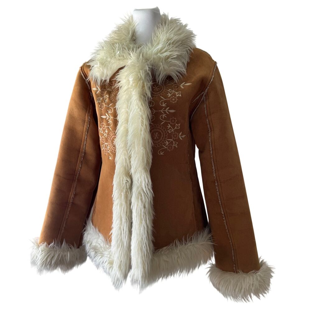 Paparazzi Faux Fur Shearling Snap Button Penny Lane Coat